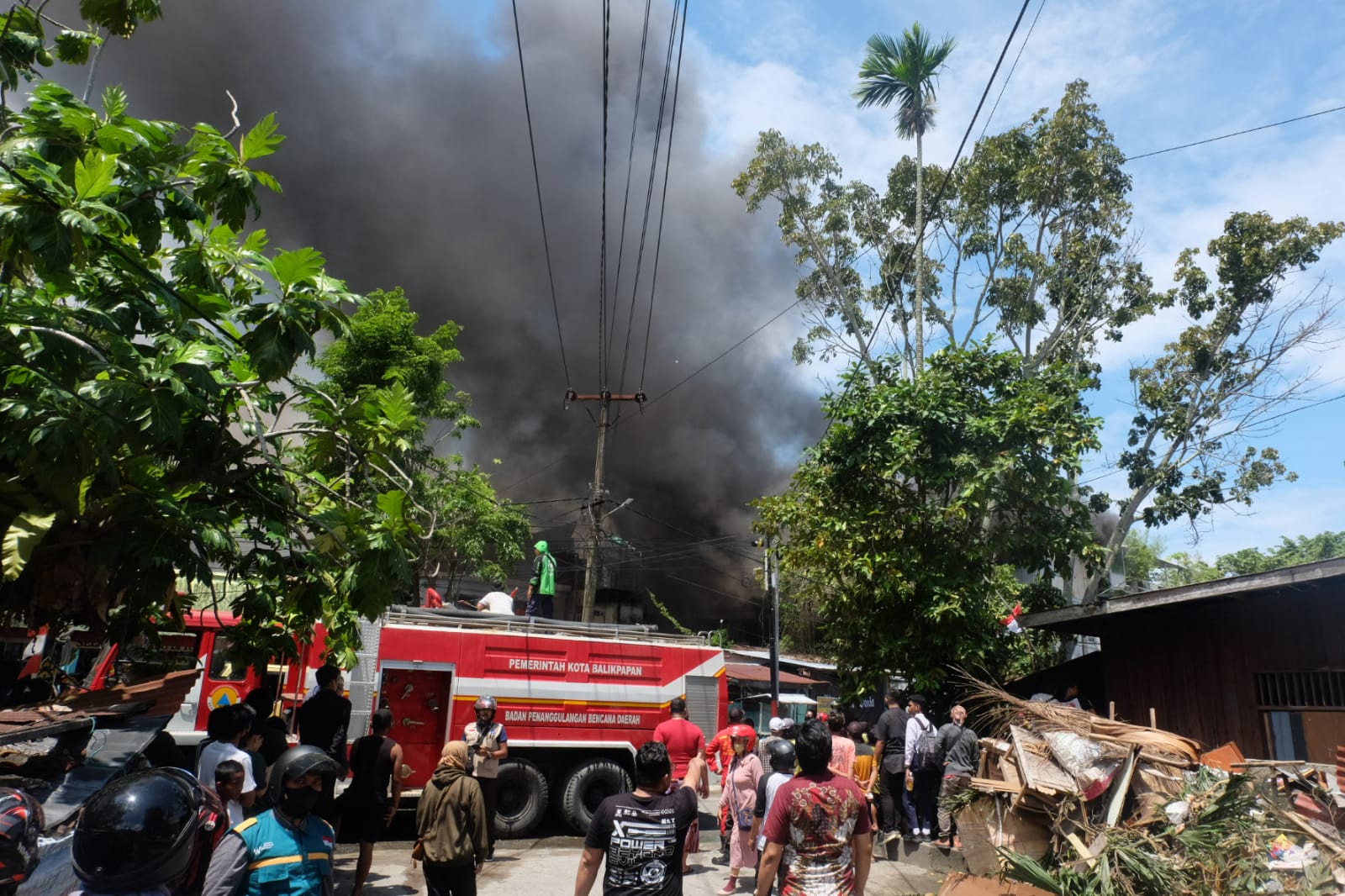 Kebakaran di RT 27 Klandasan Ulu, Kota Balikpapan, berhasil dipadamkan