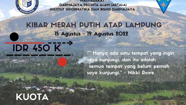 UKM Artala Darmajaya Ajak Pecinta Alam Kibarkan Merah Putih di Gunung Pesagi