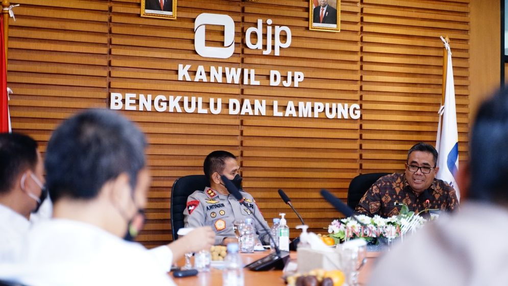 Kunjungan Kapolda Lampung ke DJP Bengkulu Lampung.