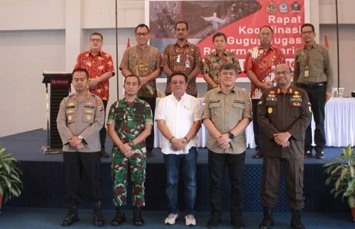 Rapat Koordinasi Gugus Tugas Reforma Agraria (GTRA) yang dilaksanakan oleh BPN Bitung.(Foto:istimewa)