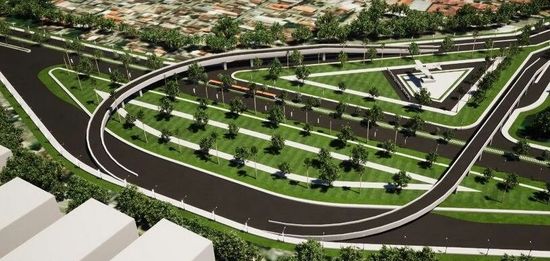 Design fly over Aloha, Sidoarjo