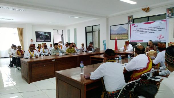 Bupati, Sekda dan Pimpinan Perangkat Daerah Matim Gelar Rapat Koordinasi dengan KPK