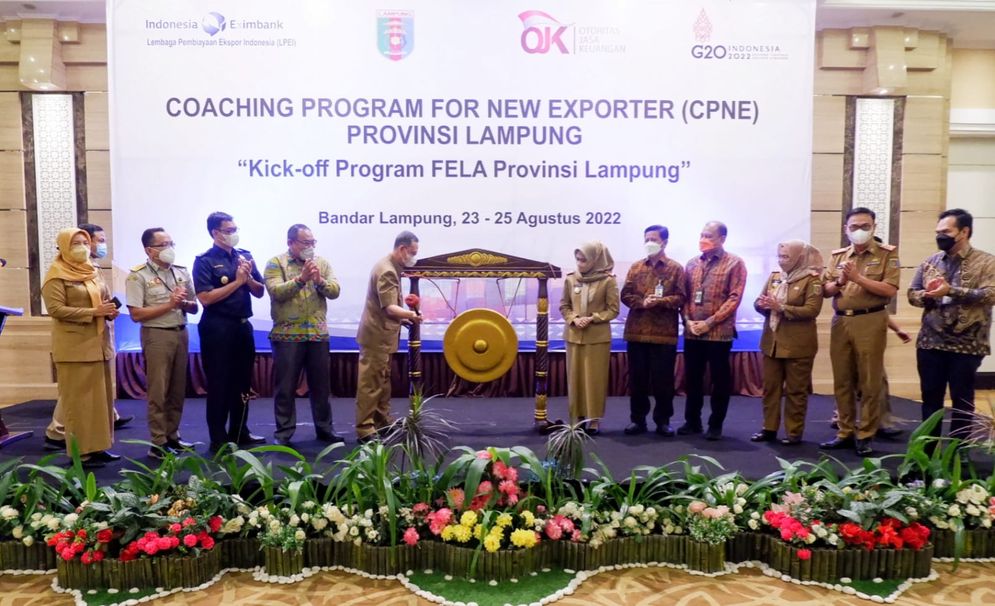 OJK Lampung bersinergi dengan LPEI, Dinas Perindustrian dan Perdagangan Provinsi Lampung serta anggota Forum Ekspor Lampung  (FELA) melaksanakan CPNE.