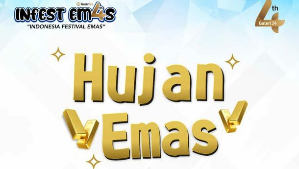 Hujan Emas di Galeri 24 Sumbagsel, Beli 5 Gram Free Emas Mini Baby Gold 0,05 Gram