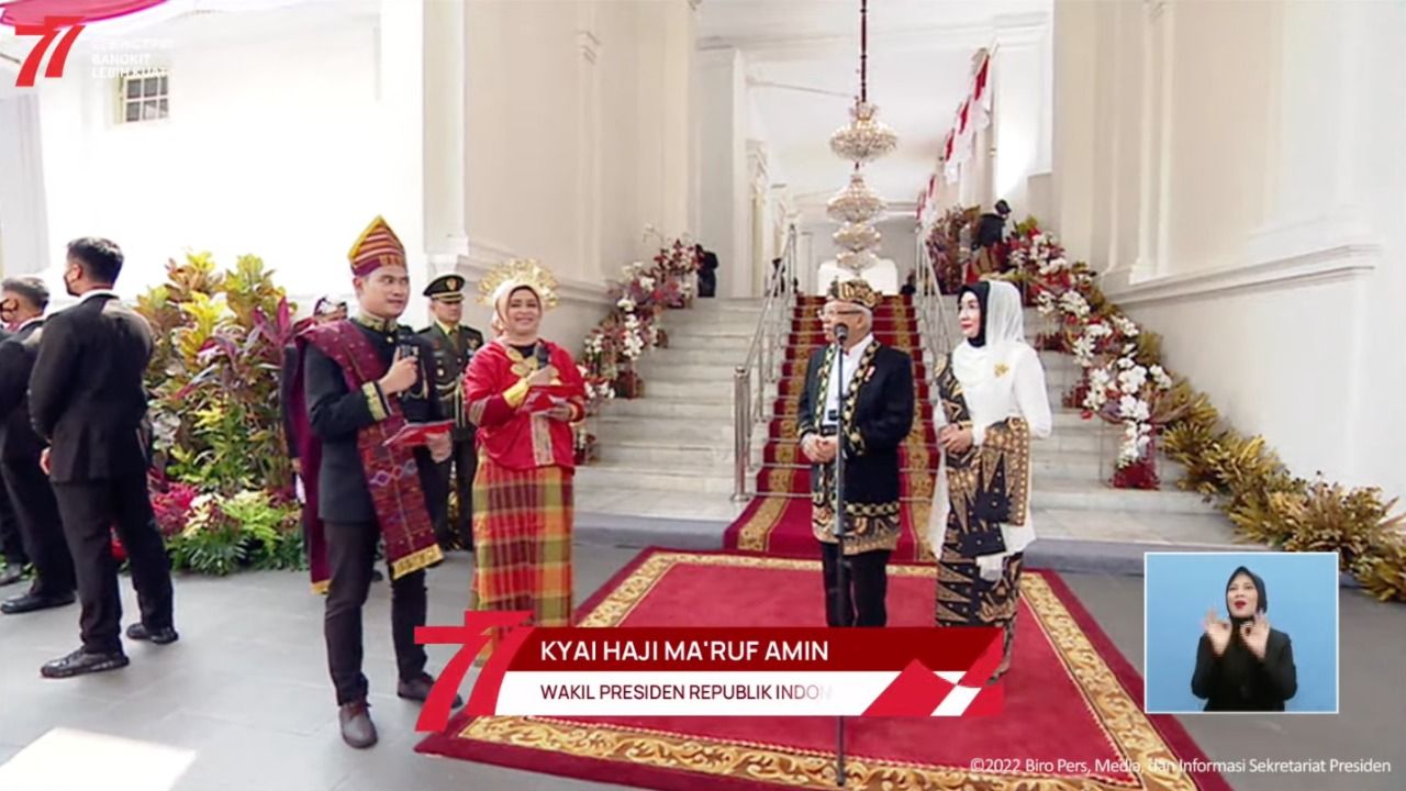 Wakil Presiden Ma'ruf Amin menghadiri Peringatan Detik-Detik Proklamasi Kemerdekaan RI di halaman Istana Merdeka. (Kredit Foto : Setkab RI
