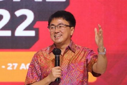 Wali Kota Manado saat sambutan dalam acara Gebyar Pasar Modal 2022. (Foto:Istimewa)