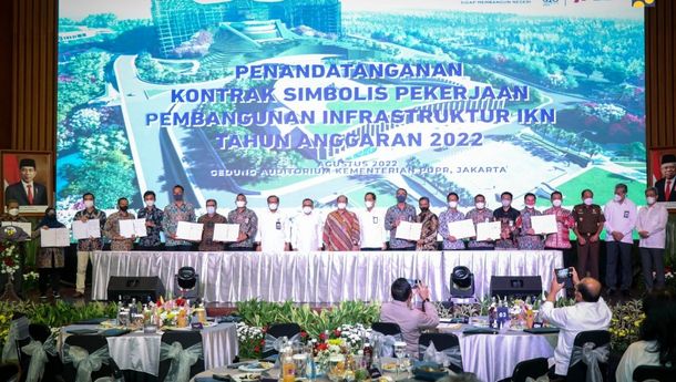 Kontrak Proyek Infrastruktur Pembangunan Ibu Kota Nusantara Senilai Rp5,3 Triliun Diteken