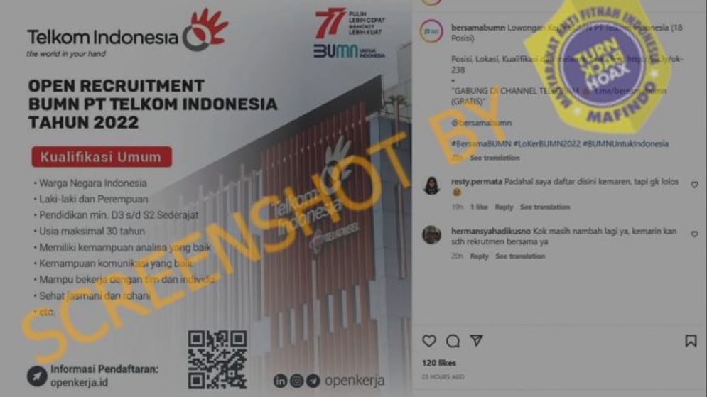 Hoax lowongan kerja BUMN