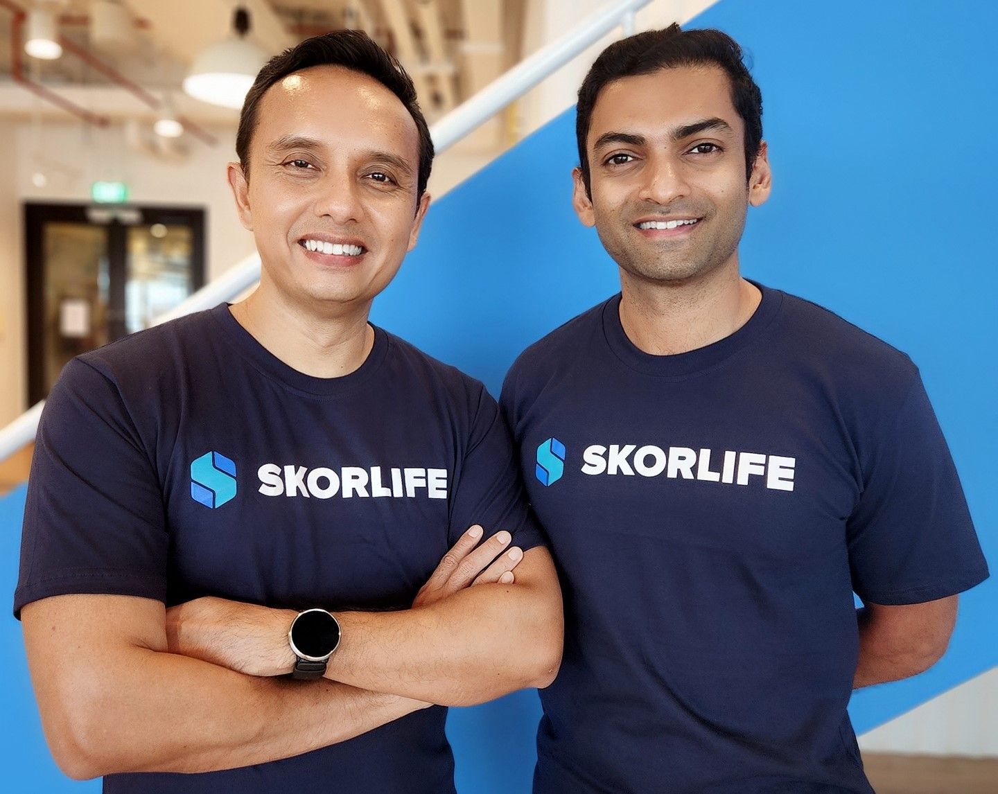 (Kiri ke Kanan) Pendiri dan CEO SkorLife Ongki Kurniawan, Pendiri dan COO SkorLife Karan Khetan.