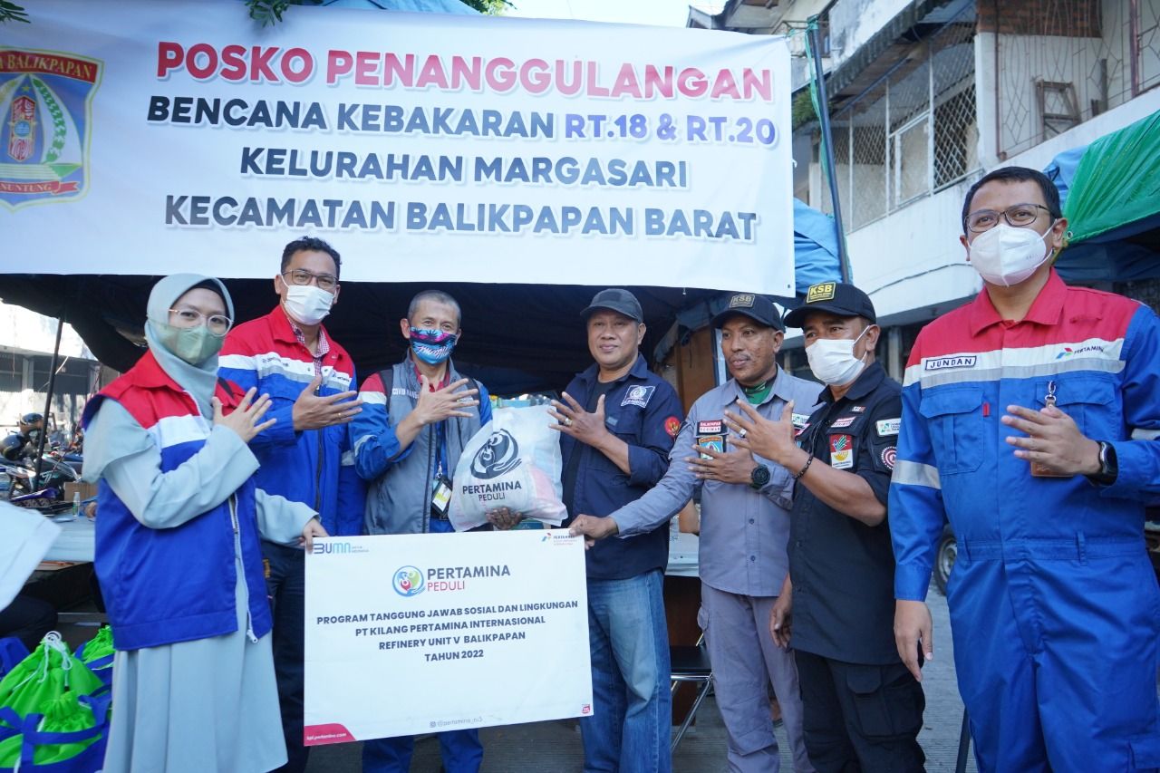 Pertamina berikan bantuan ke korban kebakaran Pandansari, Kamis (8/9/2022).