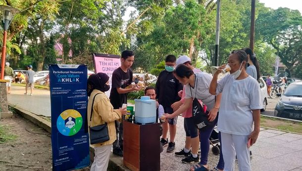 Teh Gunung Dempo PTPN VII Hadir di Taman Kambang Iwak Palembang 