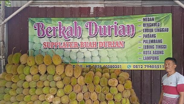 Penjual Durian di Bandar Lampung Ini Raup Omzet Rp25 Juta per Hari