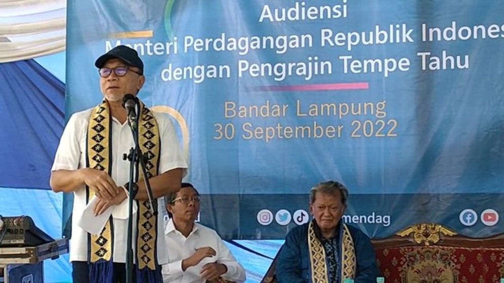 Menteri Perdagangan (Mendag) Zulkifli Hasan saat kunjungan ke Bandar Lampung.