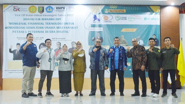 Kick Off BIK 2022, OJK Lampung Bersama ISPI Sosialisasi Fintech ke Sektor Peternakan