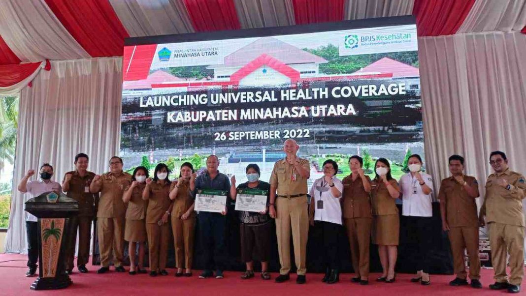 BPJS Kesehatan memberikan penghargaan kepada Pemerintah Kabupaten Minahasa Utara. (Foto:Istimewa)