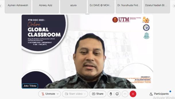 Dosen IIB Darmajaya Menjadi Pembicara Online Global Classroom 