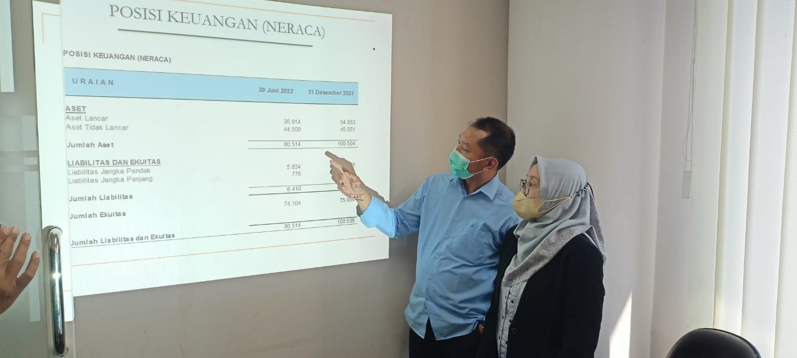 Direktur Utama WPO, Artha Lovie dan Corporate Secretary WAPO, Iwan Setiawan saat public expose kinerja perusahaan pada media beberapa waktu lalu.