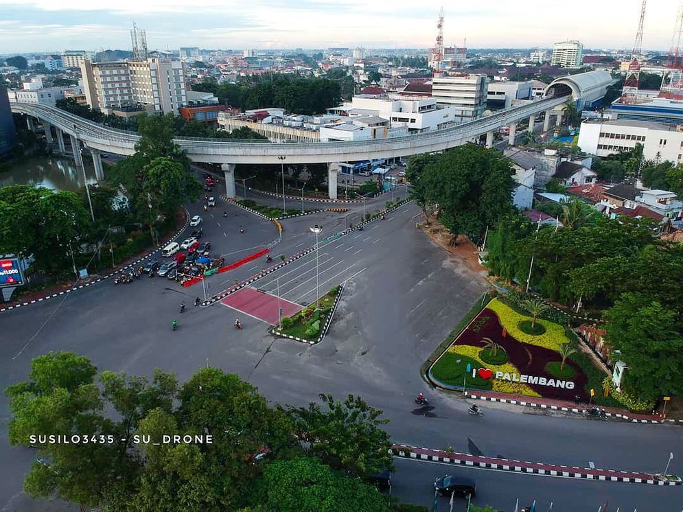 Ilustrasi kawasan simpang lima palembang