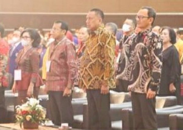 Gubernur Olly Dondokambey mengikuti Konvensi Nasional Pendidikan Indonesia (Konaspi) X 2022, di Grand Kawanua Manado, Rabu (12/10/2022). (Foto:Istimewa)