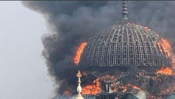 Kebakaran Hebat Melanda Masjid Jakarta Islamic Centre, Koja, Jakarta Utara