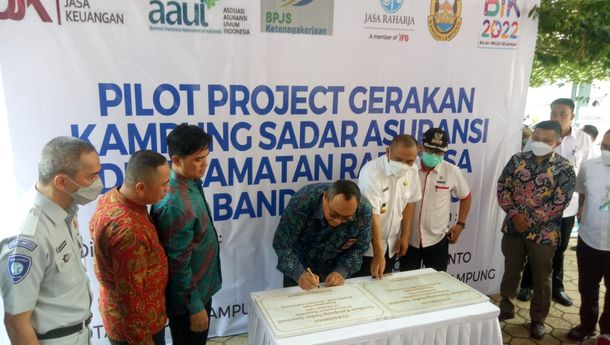 OJK Lampung bersama AAUI Gelar Gerakan Kampung Sadar Asuransi