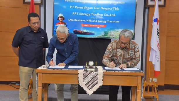 Kembangkan Bisnis LNG, PGN Kerjasama dengan PPT Energy Trading Co., Ltd.