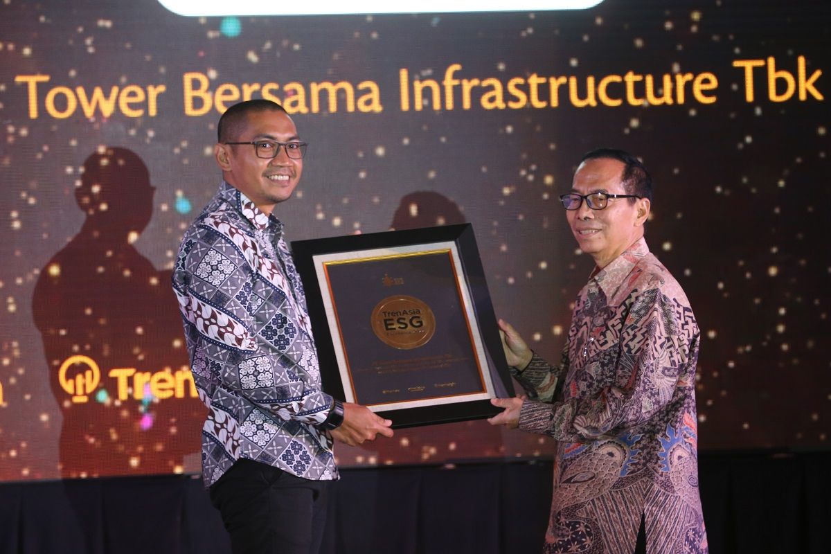 Tower Bersama Infrastructure Raih TrenAsia ESG Excellence 2022 Kategori Telecommunication and BTS Provider