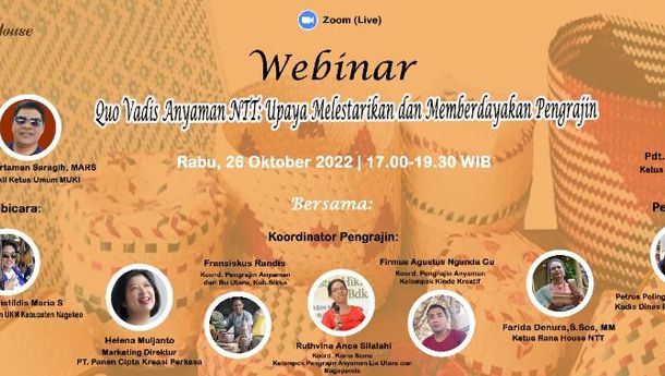 'Rana House NTT' dan MUKI Bergerak Gairahkan Industri Rumah Tangga Anyaman di NTT