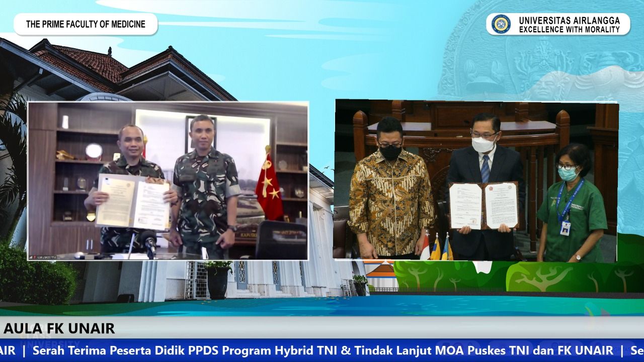 Penerimaan mahasiswa baru PPDS FK Unair kerjasama dengan TNI yang dilakukan secara hybrid, Selasa (25/10/2022).