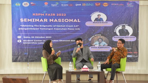 OJK Bersama BEI Lampung Seminar Nasional Literasi Pasar Modal untuk Mahasiswa