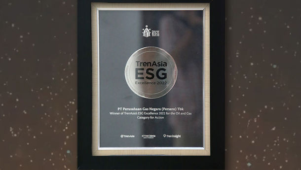 ESG Award: Jalankan Komitmen pada Aspek Berkelanjutan, PGN Dapat Penghargaan TrenAsia ESG Excellence 2022