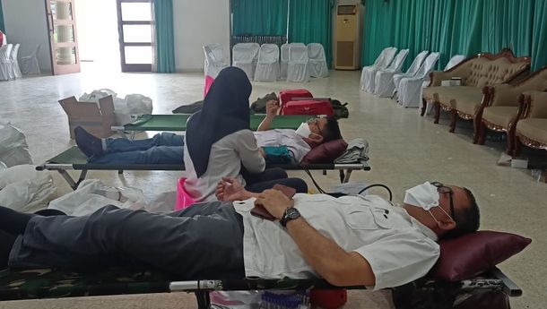 Donor Darah PTPN VII Sumbang 57 Kantong Darah