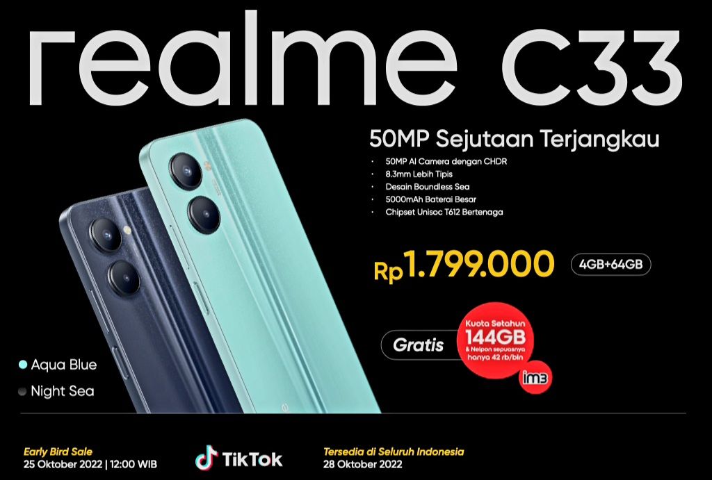 realme aqua blue