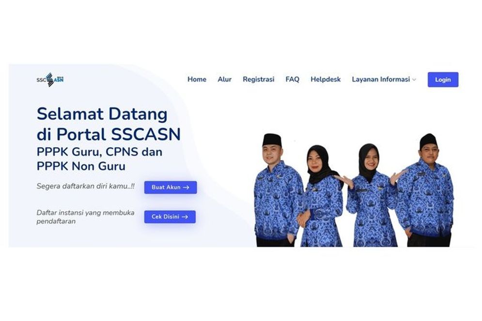 Ilustrasi tampilan website SSCASN