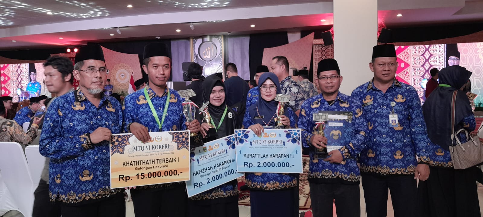 Kaltim Meraih Juara 1 MTQ VI Korpri Tingkat Nasional Cabang Kaligrafi