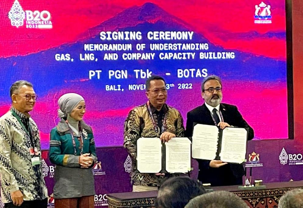 PGN dan BOTAS menandatangani MOU untuk suplai gas bumi dan LNG di Turki