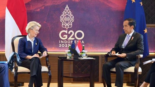 Pertemuan Bilateral: Presiden Jokowi Berdikusi dengan Presiden Komisi Eropa, Ursula Von Der Leyen