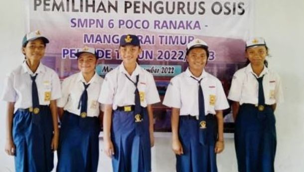 Ungguli Empat Pesaingnya, Maria M. Tijung Terpilih Menjadi Ketua OSIS SMPN 6 Poco Ranaka