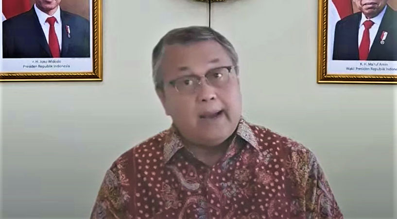 Gubernur BI Perry Warjiyo dalam Konferensi Pers RDG November 2022.