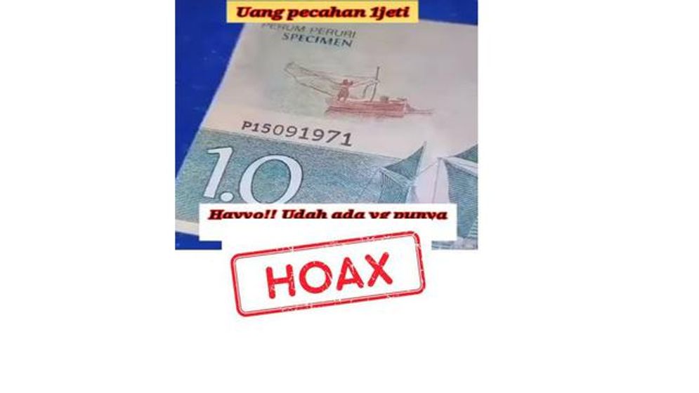 Hoax: Beredar Pecahan Uang Rp 1 Juta