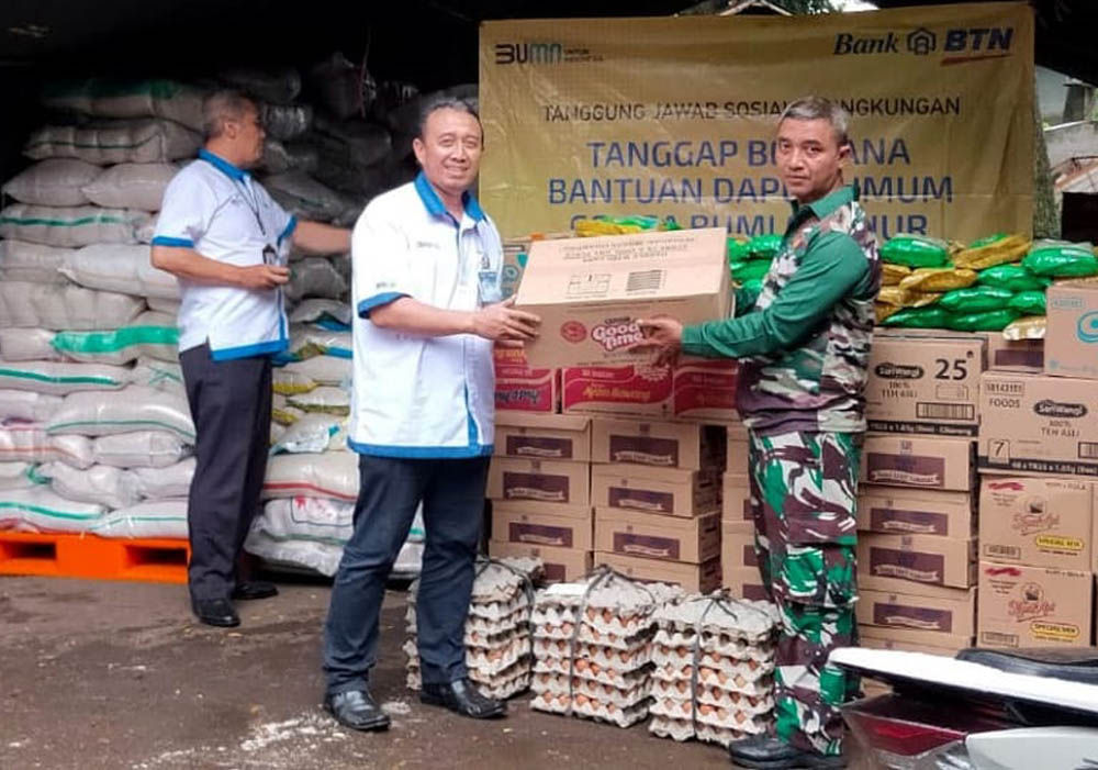 Btn Peduli Gempa Cianjur Bangun Posko Dan Serahkan Bantuan Sembako