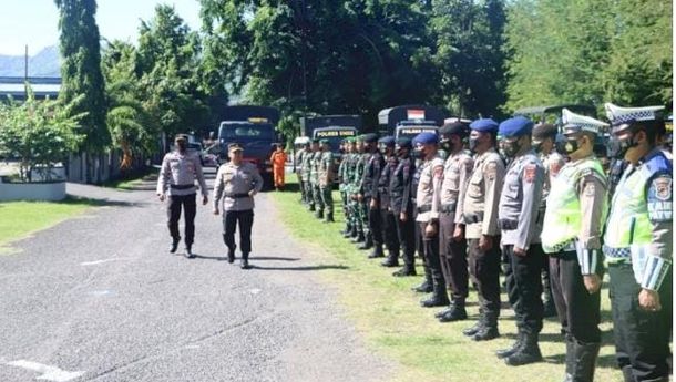 Antisipasi Bencana Alam, Polres Ende Bersama Stakeholder Gelar Apel Kesiapsiagaan