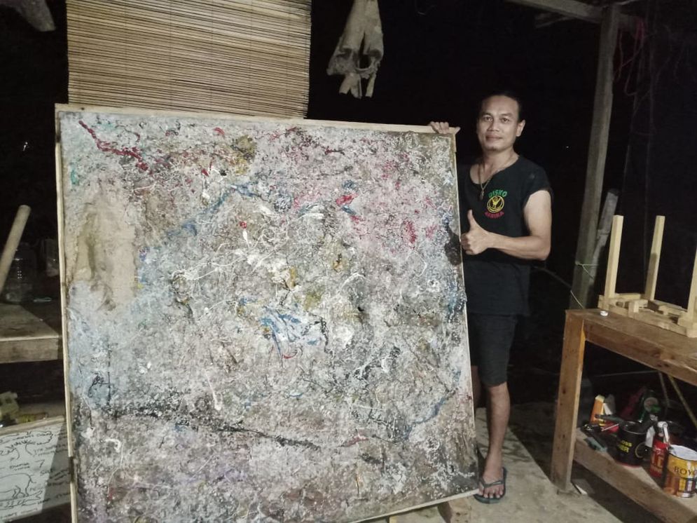 Ubah Sampah Menjadi Karya, Eriq Zain Gunakan Plastik jadi Seni Rupa yang Estetis