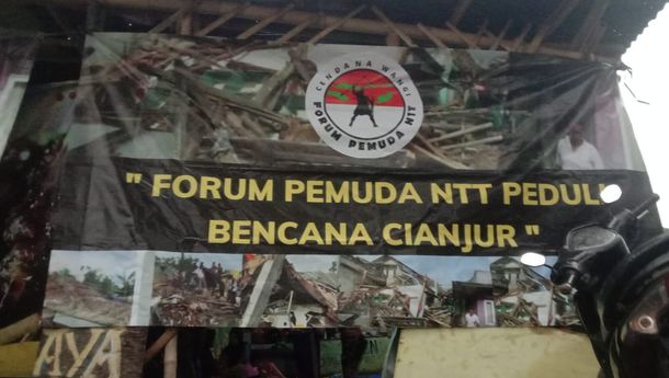 Forum Pemuda NTT Salurkan Donasi dan Buka Posko Bantuan di Cianjur, Jabar