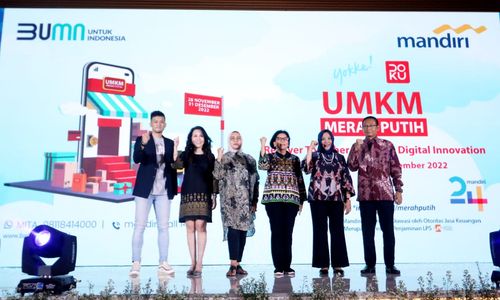 Bank Mandiri bersama Yokke dan DOKU kembali menggelar event UMKM Merah Putih 2022.