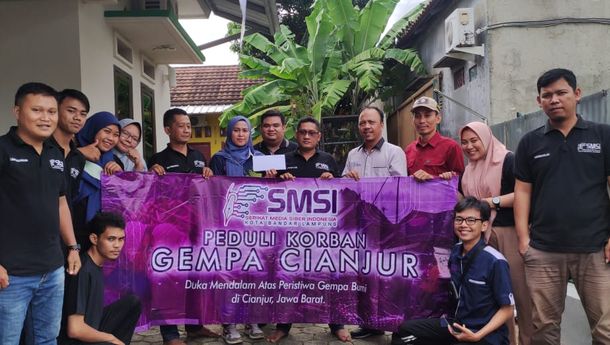 SMSI Bandar Lampung Galang Dana untuk Bantu Korban Gempa Cianjur