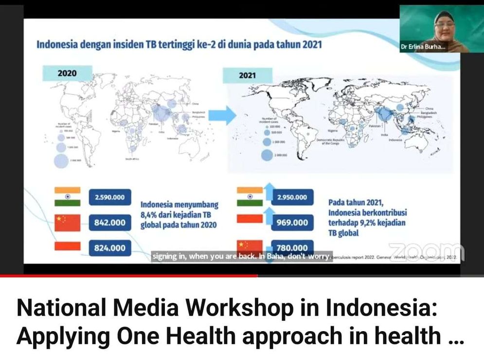 National Media Workshop bertemakan Menerapkan pendekatan One Health/Satu Kesehatan dalam Reportase Isu Kesehatan dan Pembangunan secara virtual pada Kamis, 1 Desember 2022.