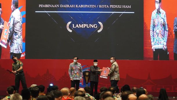 Gubernur Arinal Terima Penghargaan Pembinaan Kabupaten/Kota Peduli HAM