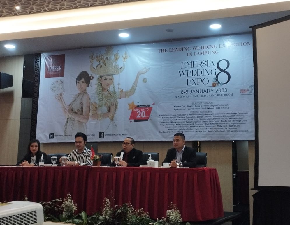 Konferensi pers menjelang event Emersia Wedding Expo ke-8 pada Rabu, 4 Januari 2023.