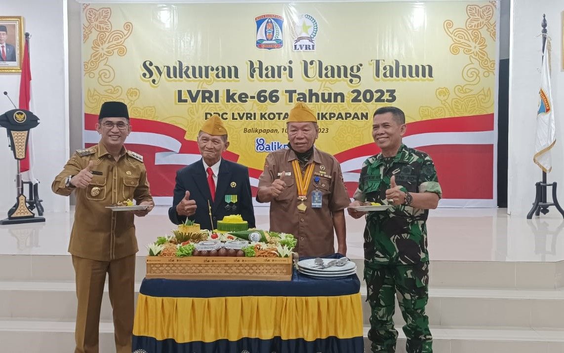 Syukuran Hari Ulang Tahun (HUT) ke 66 Legiun Veteran Republik Indonesia (LVRI), menjadi momentum mempererat silaturahmi dan kekeluargaan para veteran di Kota Balikpapan (Foto: ibukotakini.com)